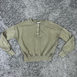 Women’s American Eagle Olive Green Crop Top Size S